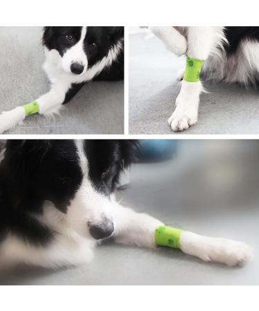 Dog Vet Wrap: 8 Rolls Self Adhesive Bandages for Paws - Breathable & Stretchable Fabric for Sprains & Swelling in 4 Colors with Paw Pattern - Buy Online on SooperMarket.com