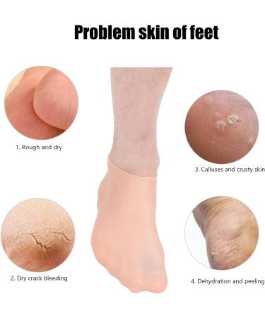 Gel Socks with Essential Oils for Foot Care | Moisturizing Cuffs for Cracked Heels & Pain Relief | XL Size | Ideal for Beauty Salons - Buy Online on SooperMarket.com