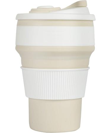 Korzull Collapsible Coffee Mug | Baby Powder Color | 12oz | Leak Proof & Odor Free | Silicone | BPA Free - Buy Online on SooperMarket.com