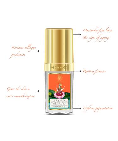 Buy Forest Essentials Soundarya Advanced Serum with 24K Gold - 25ml | Premium Anti-Aging Skincare | International Shipping Available - Buy Online on SooperMarket.com