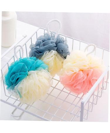 Healeved 8pcs Color Matching Bath Ball Body Scrubber Set - Natural Bath Sponges for Men and Women - Shower Poufs and Body Scrub Mitt - Buy Online on SooperMarket.com