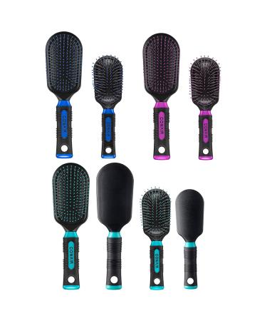 Conair Salon Results Hairbrush Set Wire Bristles and Cushion Base Travel Hairbrush and Full-Size Hairbrush Included Color May Vary 2 Count Wire Cushion Brush Set