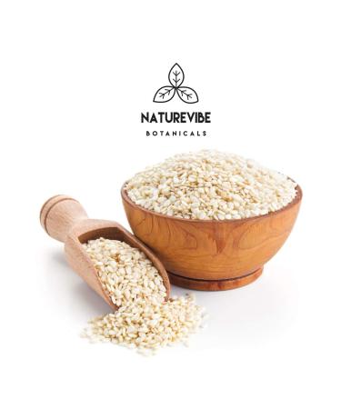 Naturevibe Botanicals Organic White Sesame Seeds - 1lb | Gluten-Free, Non-GMO, Keto Friendly - Buy Online on SooperMarket.com