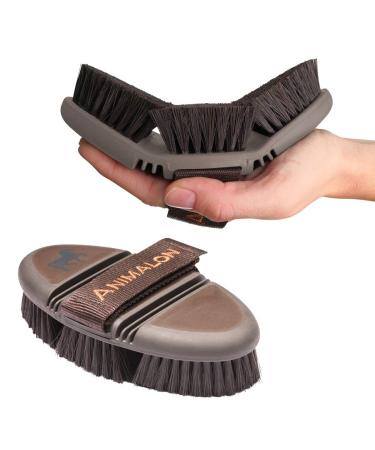 Animalon Careeflex Kard tsche |Flexible & ergonomic horse brush with Velcro fastener for every horses cleaning box |Horses accessories |Cleaning tools for horses
