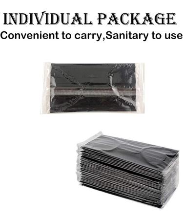 100 Pack Black Disposable Face Masks - Soft 3-Layer Earloop Mask - Individually Wrapped - Retail Packaging - Buy Online on SooperMarket.com
