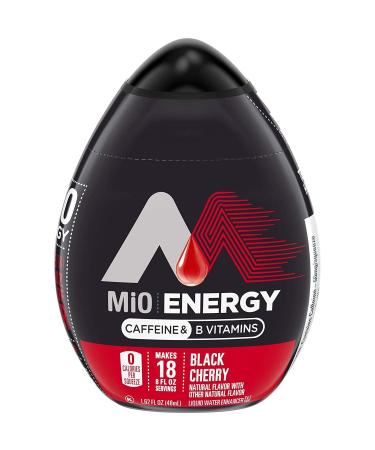 MiO Energy Black Cherry Liquid Water Enhancer Caffeinated 1.62 fl oz (Limited Edition) Cherry 1.62 Fl Oz (Pack of 1)