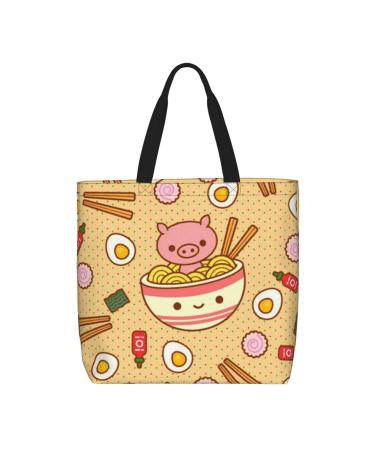 OPSREY Delicious Sweet Ramen printed Tote Shopping Bag Tote Organiser Bag Ladies Shoulder Bag Delicious Sweet Ramen One Size