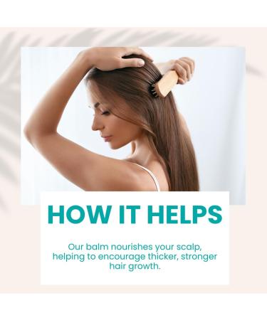Naturally Solved Hair Growth Balm with Castor Oil & Rosemary Oil for Hair Growth: Blended for Fuller Thicker Hair - Includes Shea Mango Almond Jojoba Rice Bran Hemp and Coconut Oils - Buy Online on SooperMarket.com