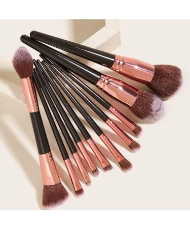 DFHBFG 10-Piece Black Makeup Brush Set - Professional Foundation Brushes & Uniform Size - Perfect for Flawless Application | International Shipping Available - Buy Online on SooperMarket.com