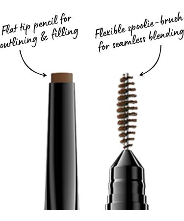 NYX Precision Brow Pencil - Vegan Formula, Soft Brown 03 - Buy Online on SooperMarket.com