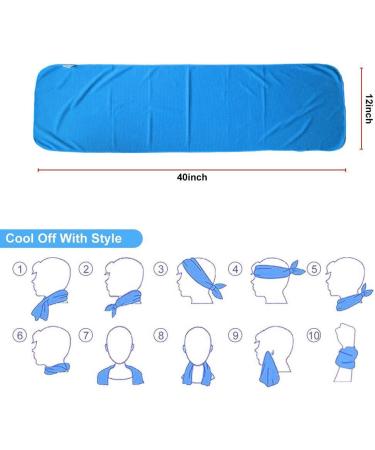 Sukeen Cooling Towel Instant Evaporative Cooling Snap Cooling Towel for Sports Yoga Golf Gym Neck Workout and More(40x 12) (8pack Color Mix-1) 8pack Collection - Buy Online on SooperMarket.com