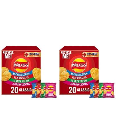 Walkers Classic Variety Multipack Crisps Box 20x25g (Pack of 2)