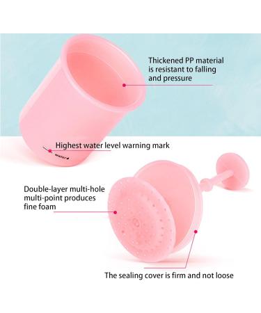 Foam Maker Manual Bubble Foamer Quick Foam | Ergonomic Pump Skincare Facial Cleansing Tool Cleansing Foaming Maker for Women Girls Pink - Buy Online on SooperMarket.com