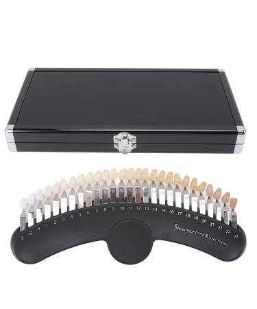 Teeth Whitening Shade Guide 27 Colors Professional 3D Dental Color Color Color Inzular Color with a case and mirror for the dentist who follows the tooth elevator course
