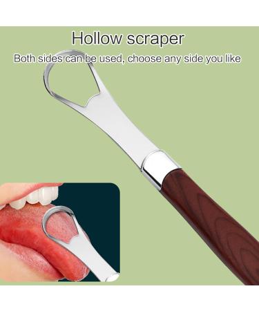 Stainless Steel Tongue Scraper - Oueyfer Tongue Cleaning Tool for Fresh Breath & Oral Hygiene - Buy Online on SooperMarket.com