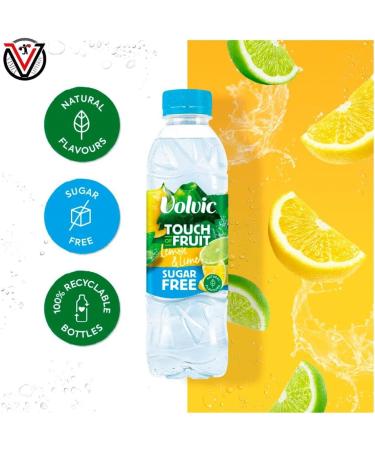 Touch Of Fruit SUGAR FREE Natural Water 500ML Bottle - Natural Flavoured Water (06 Bolttles Lemon & Lime) - Buy Online on SooperMarket.com