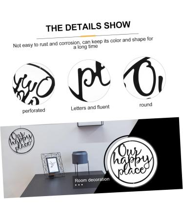 Cabilock 1 Set Metal Pendant Out Door Decor Modern Wall Art Wall Metal Sign Doors Hollow Office Iron Crafts - Buy Online on SooperMarket.com
