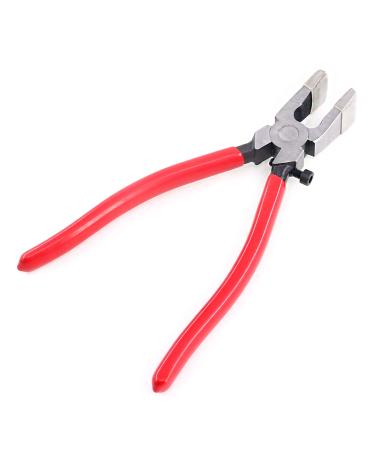 Swpeet Heavy Duty Key Fob Pliers Tool  Metal Glass Running Pliers with Curved Jaws  Studio Running Pliers Attach Rubber Tips Perfect for Key Fob Hardware Install and Stained Glass Work 1Pcs Key Fob Pliers Tool