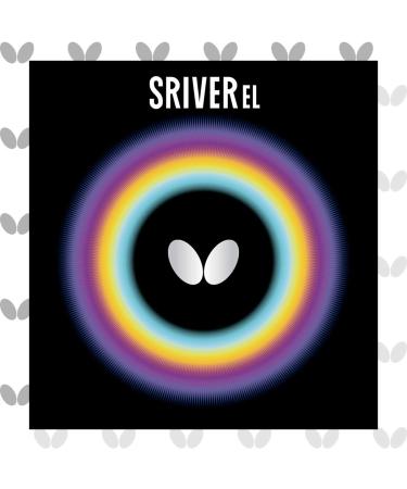 Butterfly Sriver EL Table Tennis Rubber | 1.9 mm or 2.1 mm | Red or Black | 1 Inverted Table Tennis Rubber Sheet | Professional Butterfly Table Tennis Rubber 2.1 Black