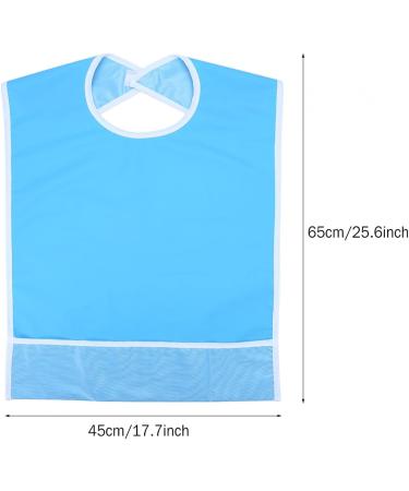 Adult Bibs Waterproof Adult Elder Mealtime Bib Clothes Clothing Protector Dining Aid a Perfect Item for the Adult and the Elder Who Lack Ability to Have Meal Reusable(Sky blue) - Buy Online on SooperMarket.com