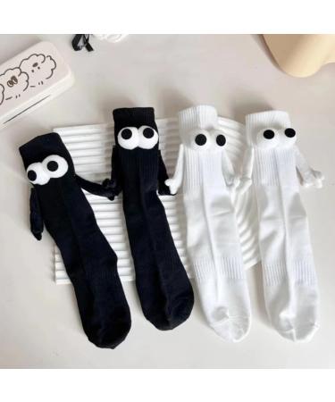 Magnetic Hand In Hand Socks - 6pcs Funny Couple Tube Socks Novelty Gift, White - Buy Online on SooperMarket.com