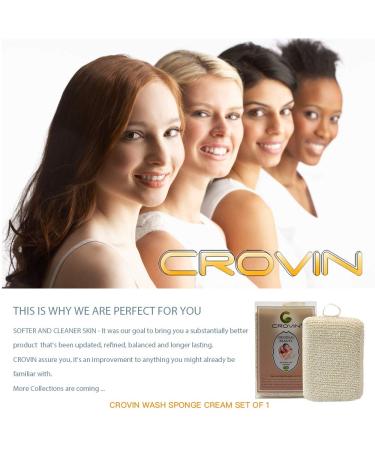 CROVIN Bath Shower Wash Sponge for Men and Women - Gentle Exfoliating Sponge for a Refreshing Bath Experience - Buy Online on SooperMarket.com
