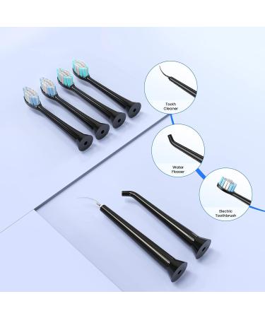 4 Brush Heads for Water Flosser and Electric Toothbrush - Replacement Heads - Buy Online on SooperMarket.com