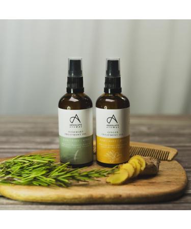 Absolute Aromas Rosemary Hair & Body Treatment Oil 100ml - with Pure Rosemary Essential Oil Castor Sunflower & Almond Oil in Glass Bottle - Buy Online on SooperMarket.com