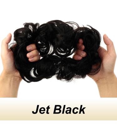 JJstar 2PCS Curly Fake Hair Buns Donut Tousled Updo - Jet Black - Buy Online on SooperMarket.com