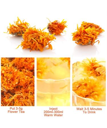 Buy 100% Natural Calendula Tea - Herbal Marigold Flower Tea for Weight Loss | Organic Chinese Flower Tea 35g - Buy Online on SooperMarket.com