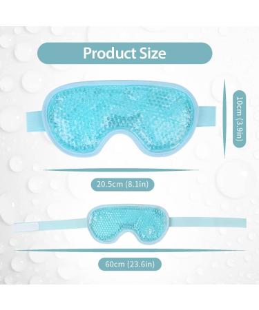 NEWGO Cooling Gel Mask for Puffy Eyes - Hot Cold Therapy for Migraine, Dark Circles, Dry Eyes - Reusable Sinus Pain Relief - Light Blue - Buy Online on SooperMarket.com