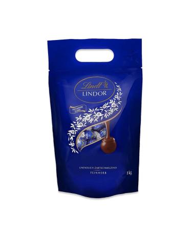 Lindt lindor chocolate balls fine herb |1 kg bag resealable |approx. 80 balls dark |Large pack chocolate gift chocolate gift Feinherb 1 kg