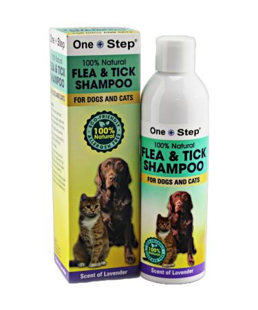 One Step Flea & Tick Shampoo for Dogs & Cats 100% Natural Allergen Free Scent of Lavender 250ml
