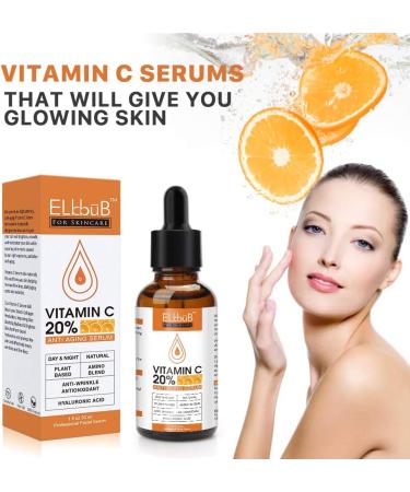 Premium 20% Vitamin C Serum For Face with Hyaluronic Acid Retinol & Amino Acids - Boost Skin Collagen Brighten Hydrate & Plump Skin Anti Aging & Wrinkle Facial Serum 30 ml (Pack of 1) - Buy Online on SooperMarket.com
