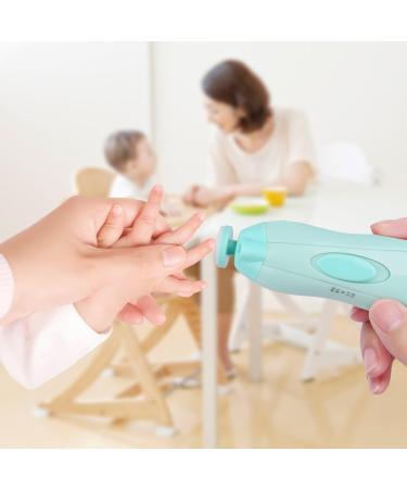 Baby Nail File Clipper Trimmer with Light - Electric & Professional Safe Baby Manicure Set in Green - Buy Online on SooperMarket.com