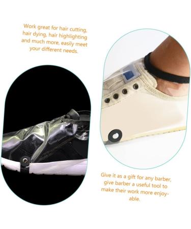 Angoily Barber Shoe Covers - Haircut Protector & Hair Dye Cloak Set | Transparent 34x15cm Ideal for Hairdressers & Cosmetologists - Buy Online on SooperMarket.com