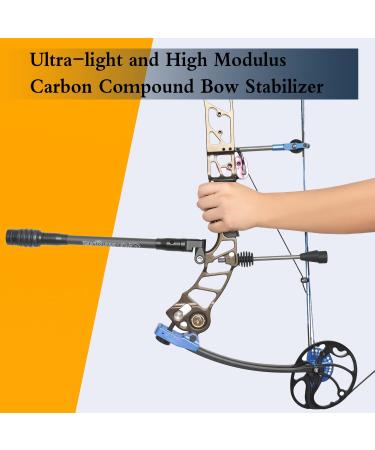 Perogen 3K Carbon Archery Bow Stabilizer for Compound Bow Hunting with Dampers - Lightweight 8/10/12 inches - Buy Online on SooperMarket.com