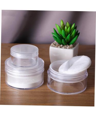 BELLIFFY 10 Pcs Transparent Powder Box Foundation Powder Case Loose Powder Holder Moisturizer Plastic White - Buy Online on SooperMarket.com