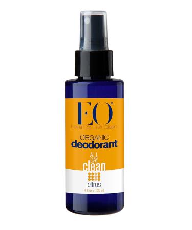 EO Organic Deodorant Spray Citrus 4 Fluid Ounce Citrus 4 Fl Oz (Pack of 1)