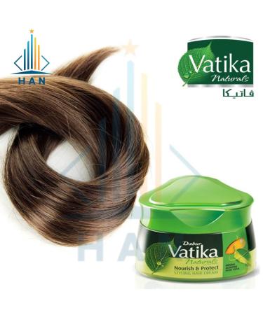Vatika Naturals Nourish & Protect Styling Hair Cream with Henna Almond & Aloe Vera - 140ml for Healthy Hair | Buy Online Worldwide - Buy Online on SooperMarket.com