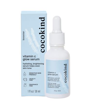 Cocokind Vitamin C Glow Serum with Azelaic Acid and Sea Grape Caviar for Bright and Even Skin  1 Fl Oz