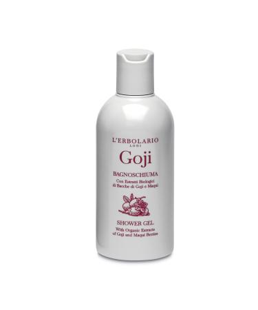 L'Erbolario Goji Shower Gel - Organic Cleanser For The Body - Has Moisturizing Properties - Ideal Recipe For Cleansing All Skin Types - Fruity Floral Fragrance - Long Lasting - Paraben Free - 8.4 Oz