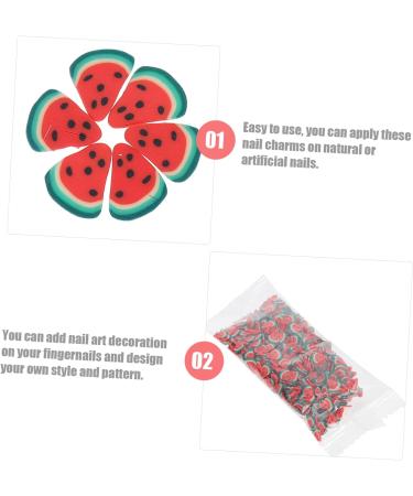 FRCOLOR 4 Pieces 5 Decorative Ornaments DIY Accessories for Nail Salons Face Ice Cubes Mobile Phone Shell Ornament Fruit Slices Nail Art Animal Decor Polymer Clay Manicure Charm - Buy Online on SooperMarket.com