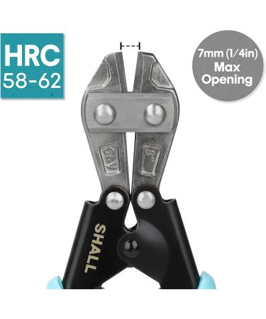 SHALL Mini Bolt Cutter 210mm/8-inch Heavy Duty Wire Cutter Two-Color Ergonomic Handle Security Lock More Efficient Leverage & Adjustable Opening Belt Bag Included - Buy Online on SooperMarket.com