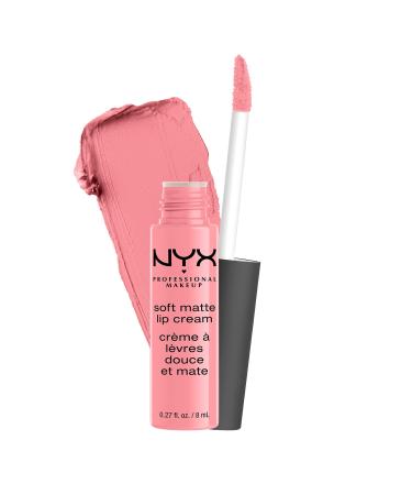 NYX PROFESSIONAL MAKEUP Soft Matte Lip Cream  Lightweight Liquid Lipstick - Tokyo (Bubblegum Pink) Tokyo 0.27 Fl Oz (Pack of 1)