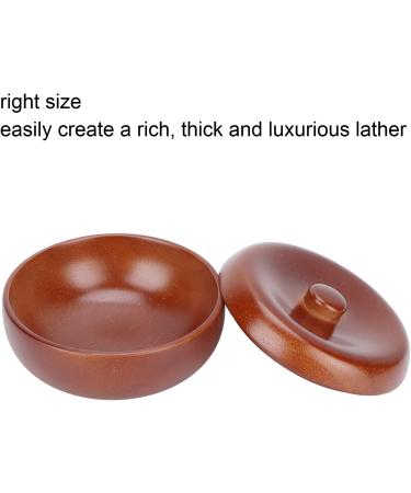 Plplaaoo Wooden Shaving Soap Bowl for Men - Artisan Shaving Shell with Lid | Premium Shaving Accessories for Soap & Cream - Buy Online on SooperMarket.com