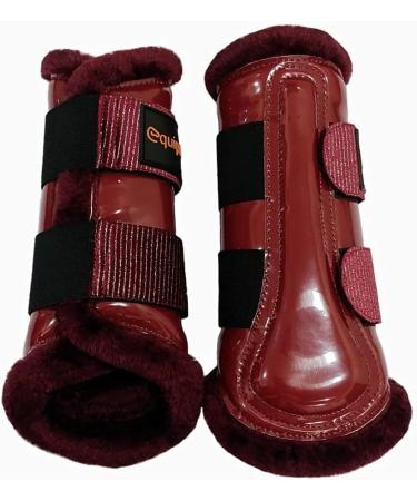 Equipride HORSE BRUSHING BOOTS SPARKLY GLITTER MATERIAL XL to Pony (Full (L) Burgundy) Full (L) Burgundy - Buy Online on SooperMarket.com