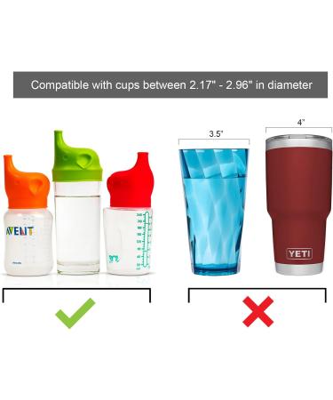 Silicone Sippy Cup Lids - Spill & Leak Proof Soft Spout for Babies, Toddlers, and Kids - Multicolor - Fits Cups 2.17-2.96 in Diameter - Buy Online on SooperMarket.com