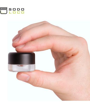 200 Pack 5ml Thick Clear Glass Containers with Black Child Resistant Lids for Oil  Lip Balm  Wax  Cosmetics - Buy Online on SooperMarket.com