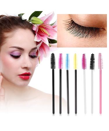 50 pieces disposable eyelash brushes mascara eyelashes eyebrow applianter cosmetics make-up brush tool kits eyelash brush set for eye frames extension (02#)